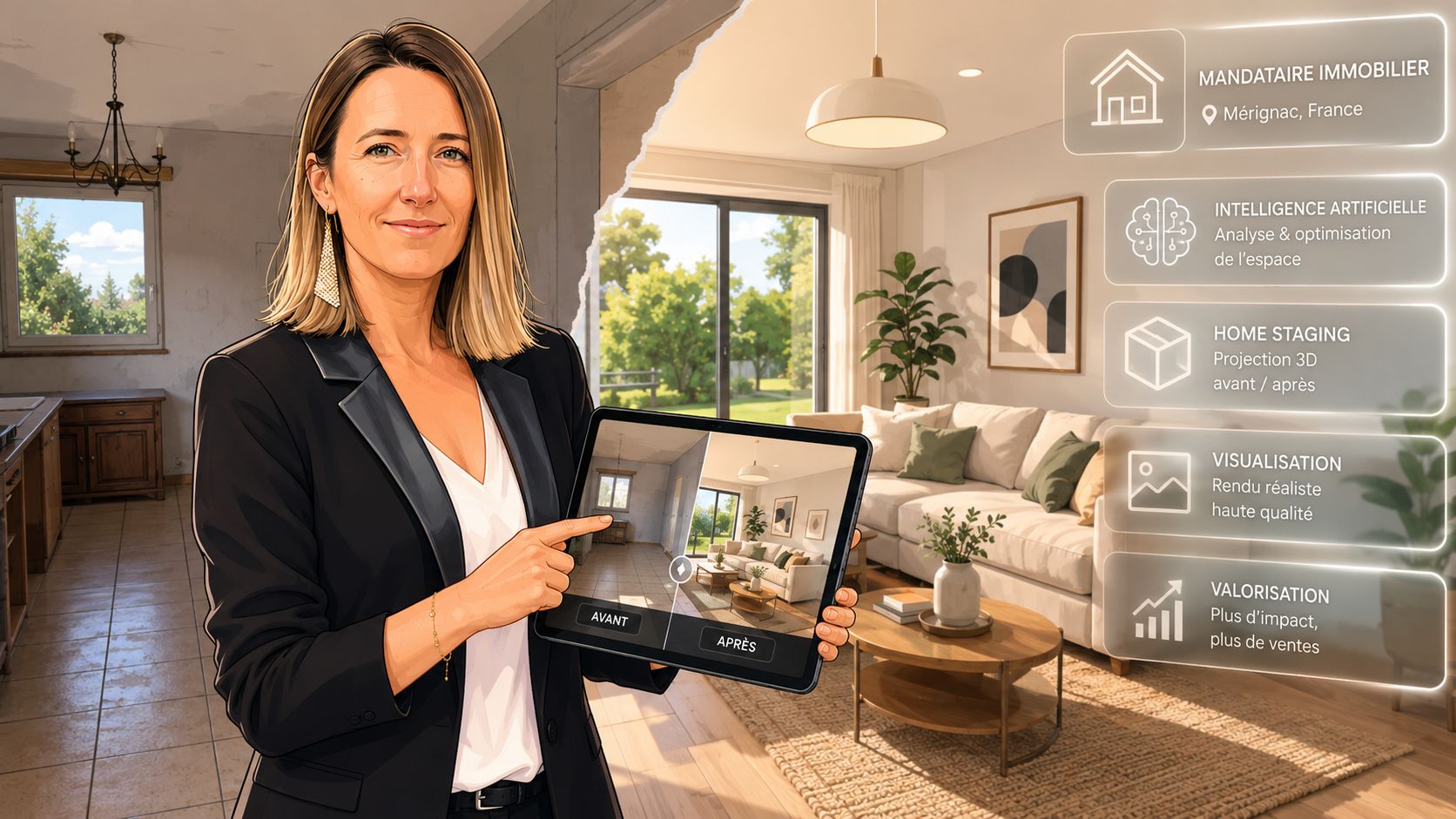 Home staging à Mérignac